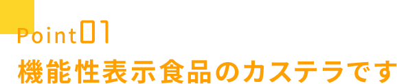 point01 機能性表示食品のカステラです