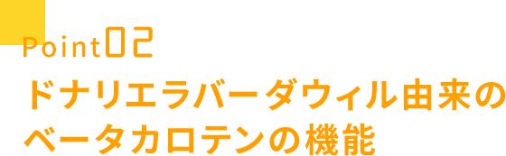 point02 ドナリエラバーダウィル由来のベータカロテンの機能